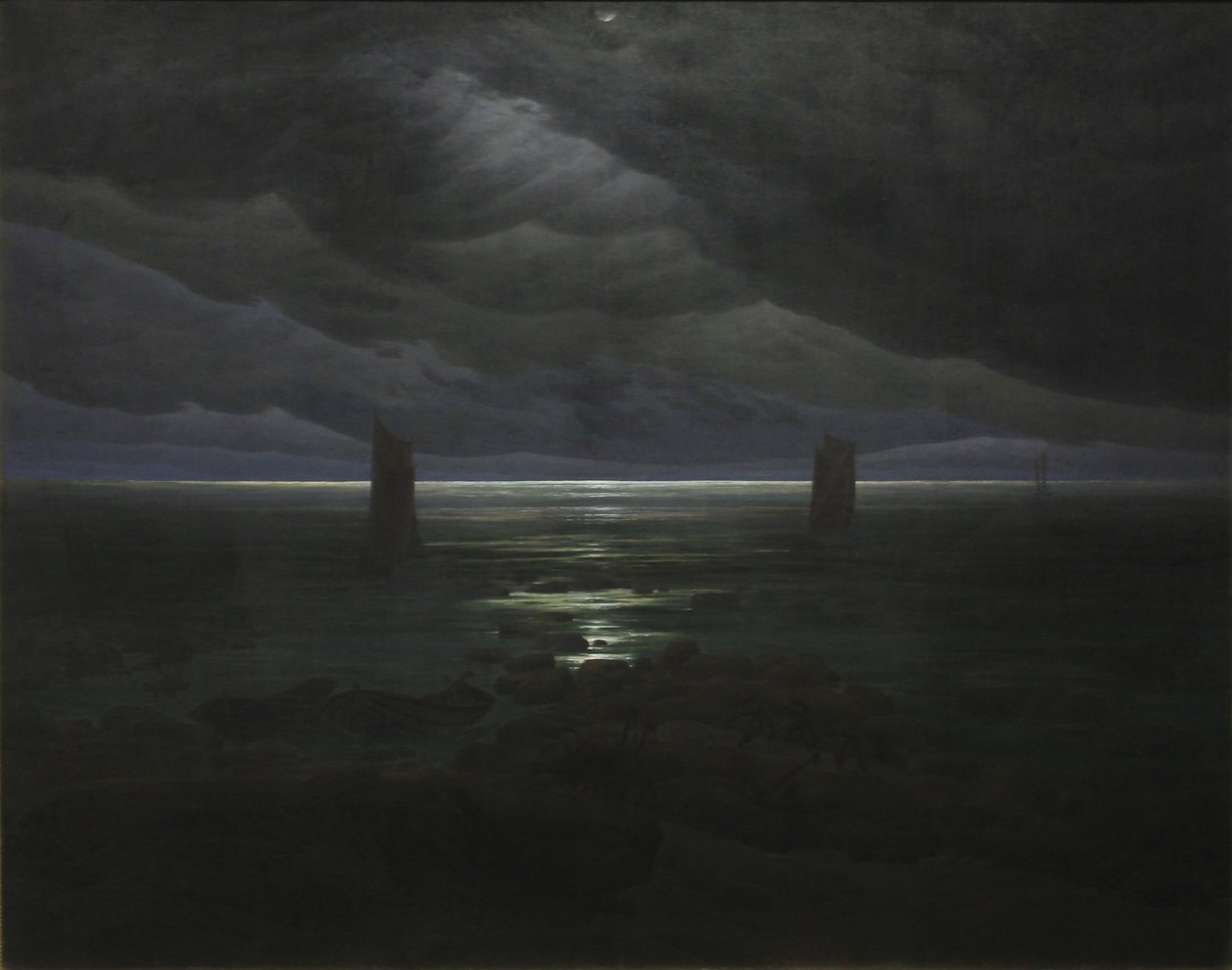 Merenranta kuunvalossa tekijältä Caspar David Friedrich