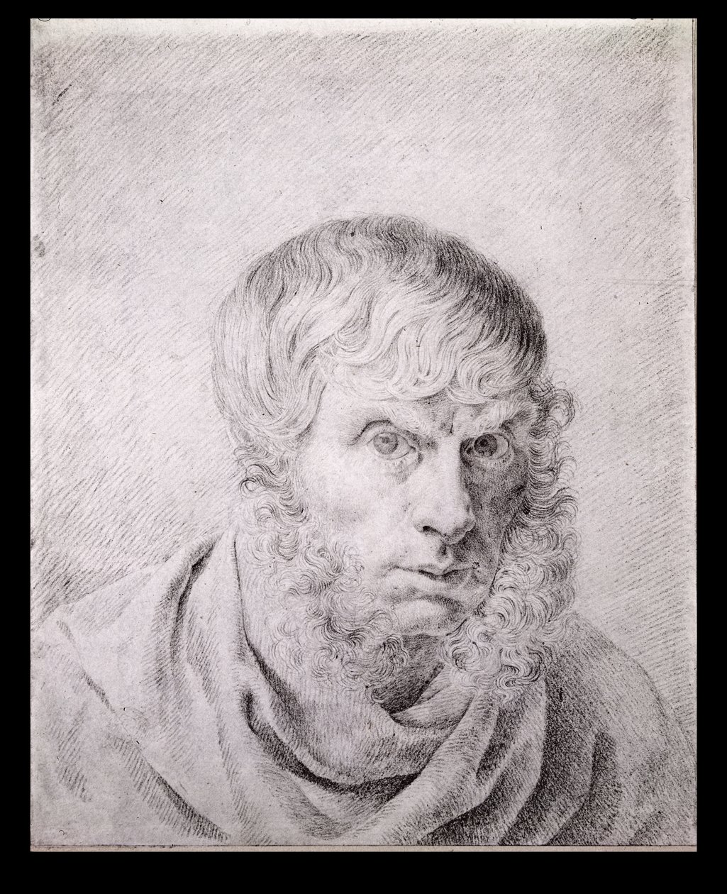 Omakuva, n. 1810 (musta liitu paperille) tekijältä Caspar David Friedrich