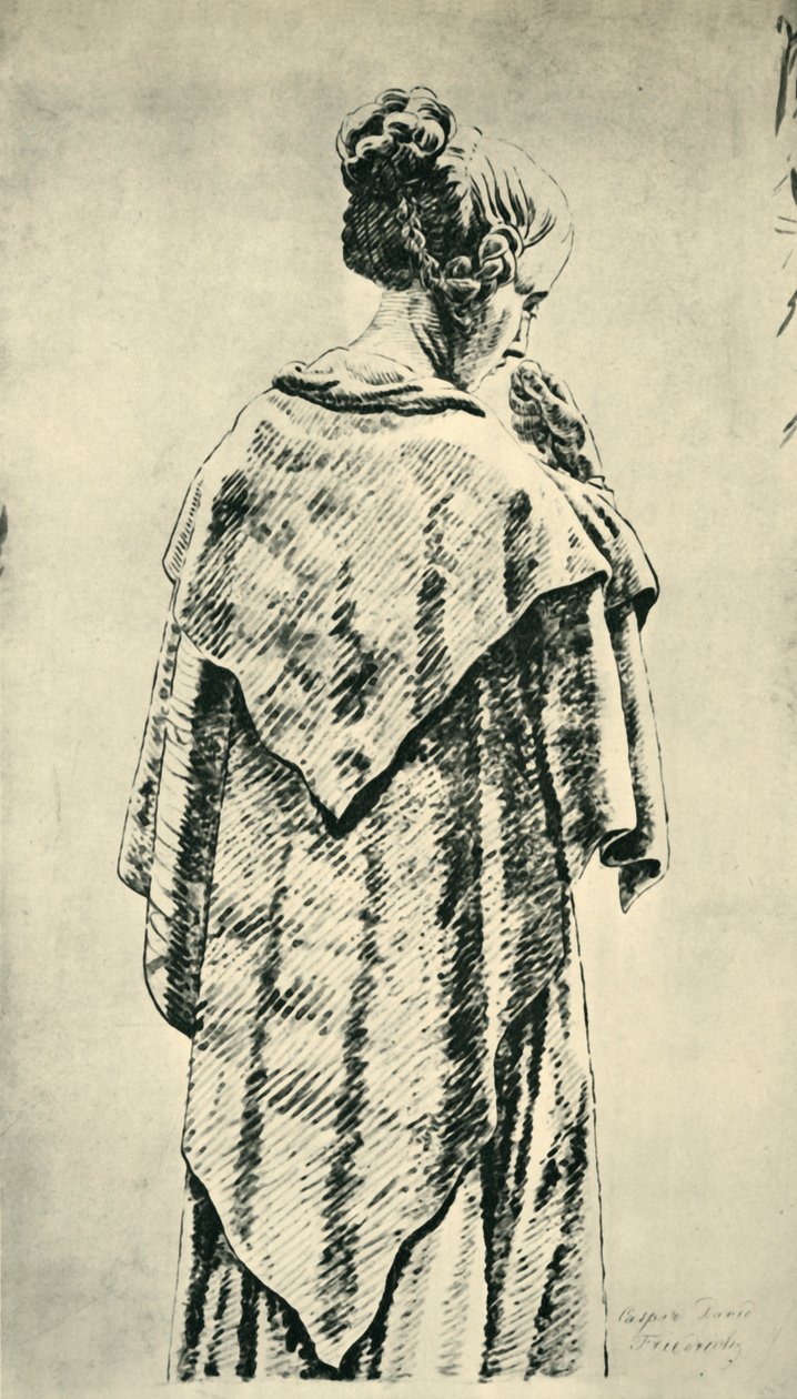 Tutkimus naisesta takaapäin tekijältä Caspar David Friedrich