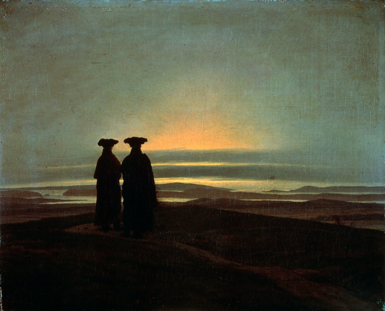 Sunset Brothers, vuosina 1830-1835. tekijältä Caspar David Friedrich