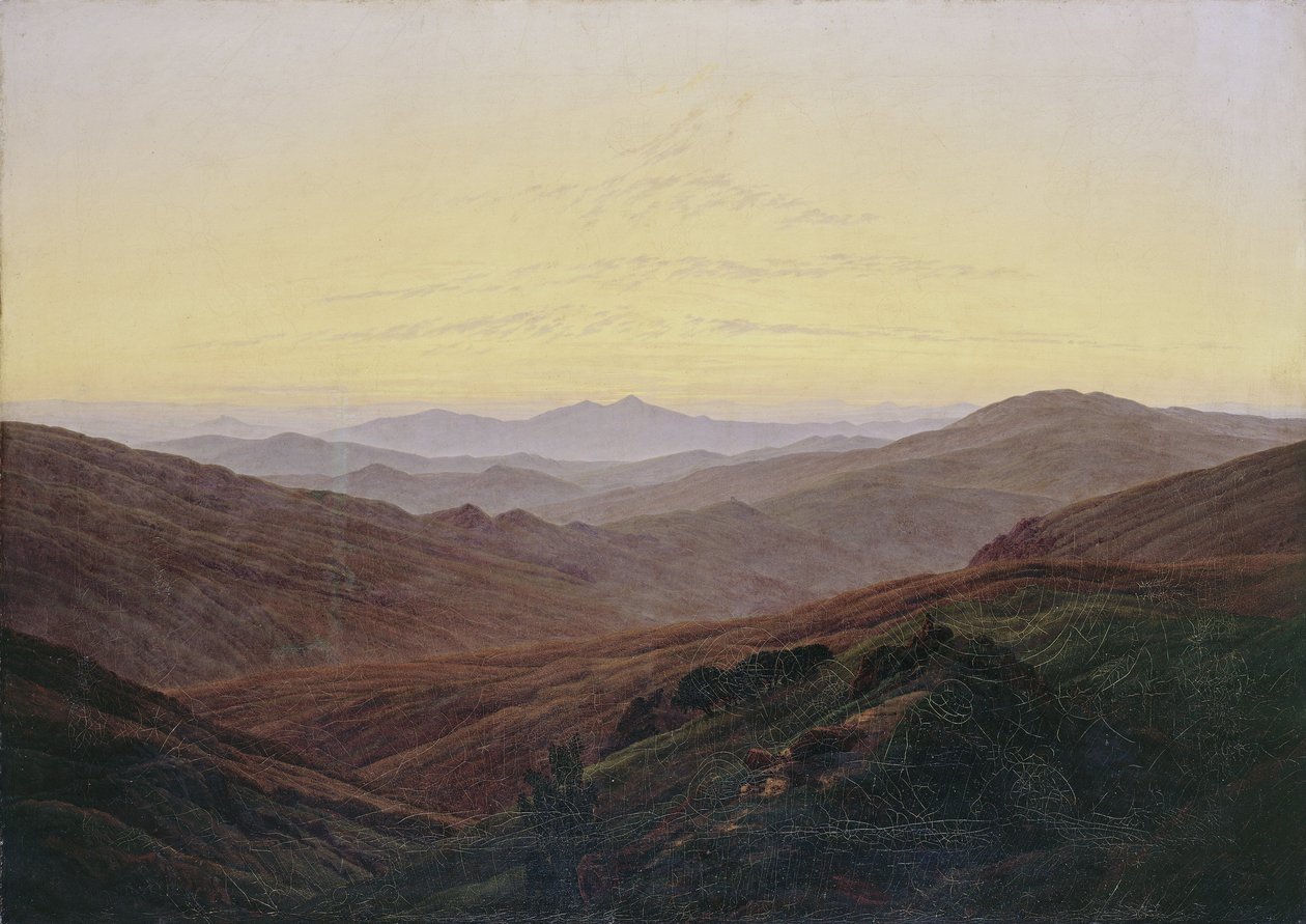 Krkonoše / Před východem slunce v horách tekijältä Caspar David Friedrich