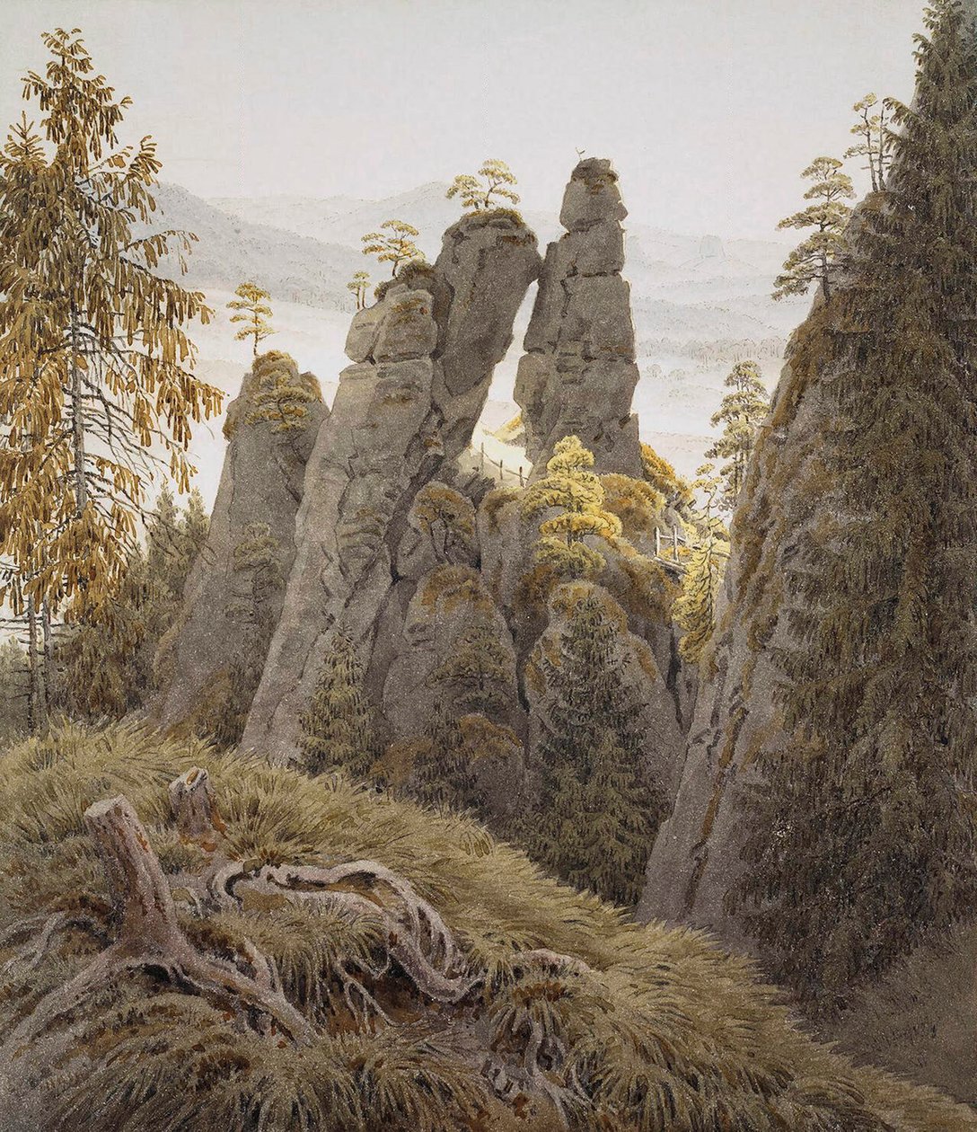 Rock Gates Neurathenissa vuosina 1826-1828. tekijältä Caspar David Friedrich