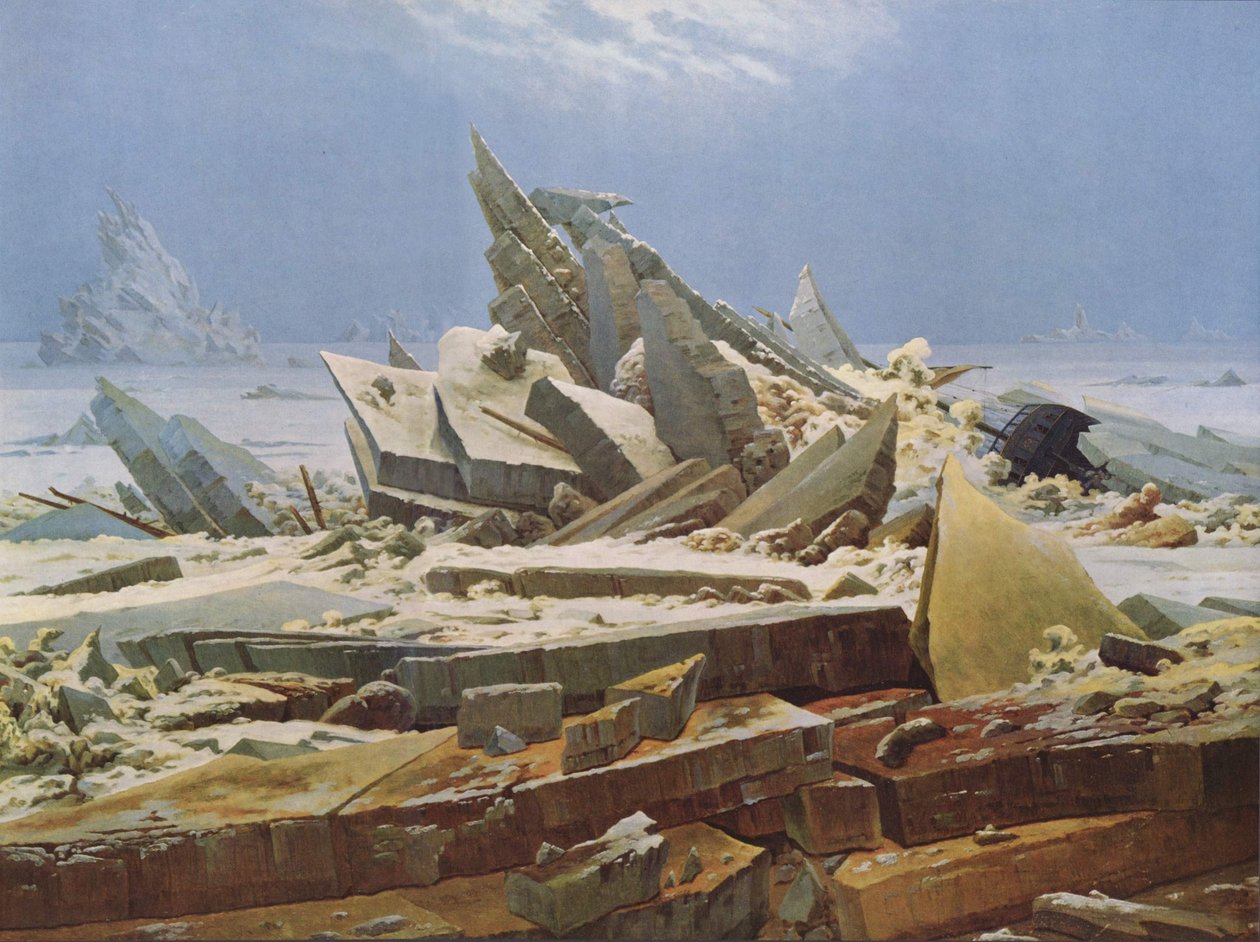 Jäämeri (Toivon haaksirikko) tekijältä Caspar David Friedrich