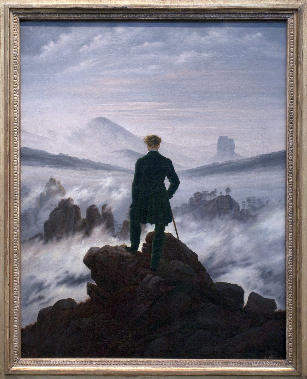 Vaeltaja Sumumeren yllä, n. 1817 tekijältä Caspar David Friedrich