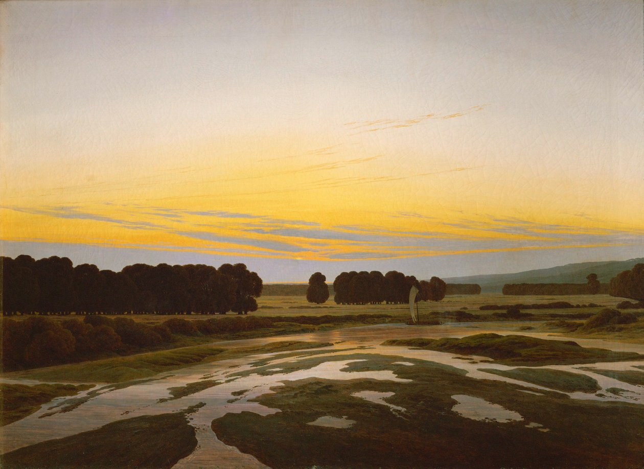 Suuri suojelualue Dresdenin lähellä tekijältä Caspar David Friedrich