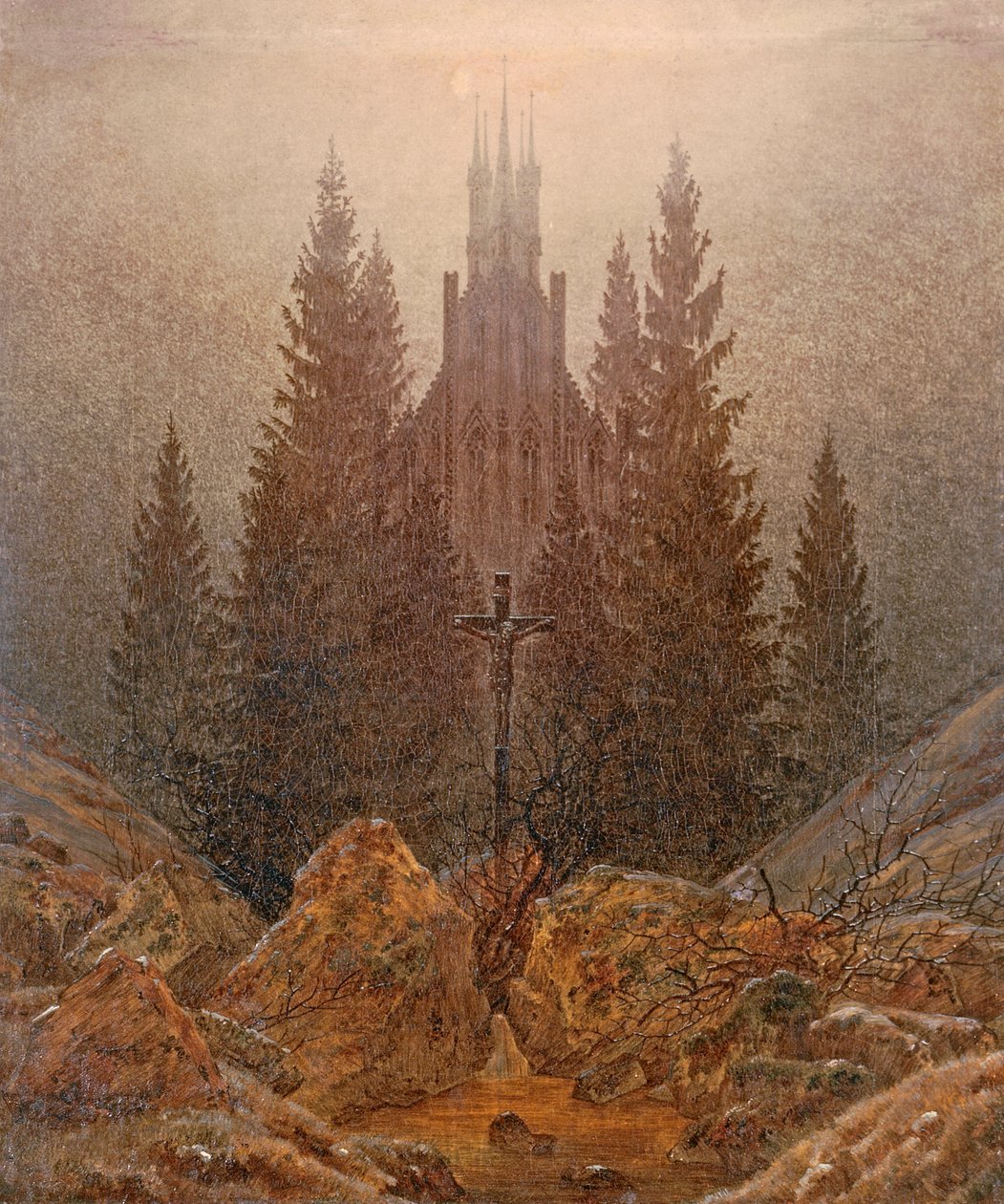 Risti vuorilla tekijältä Caspar David Friedrich