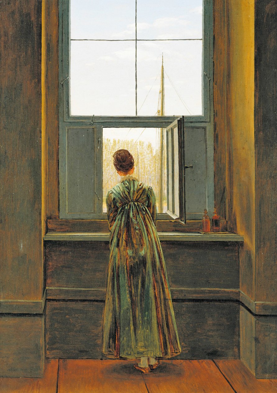 Nainen ikkunan ääressä tekijältä Caspar David Friedrich