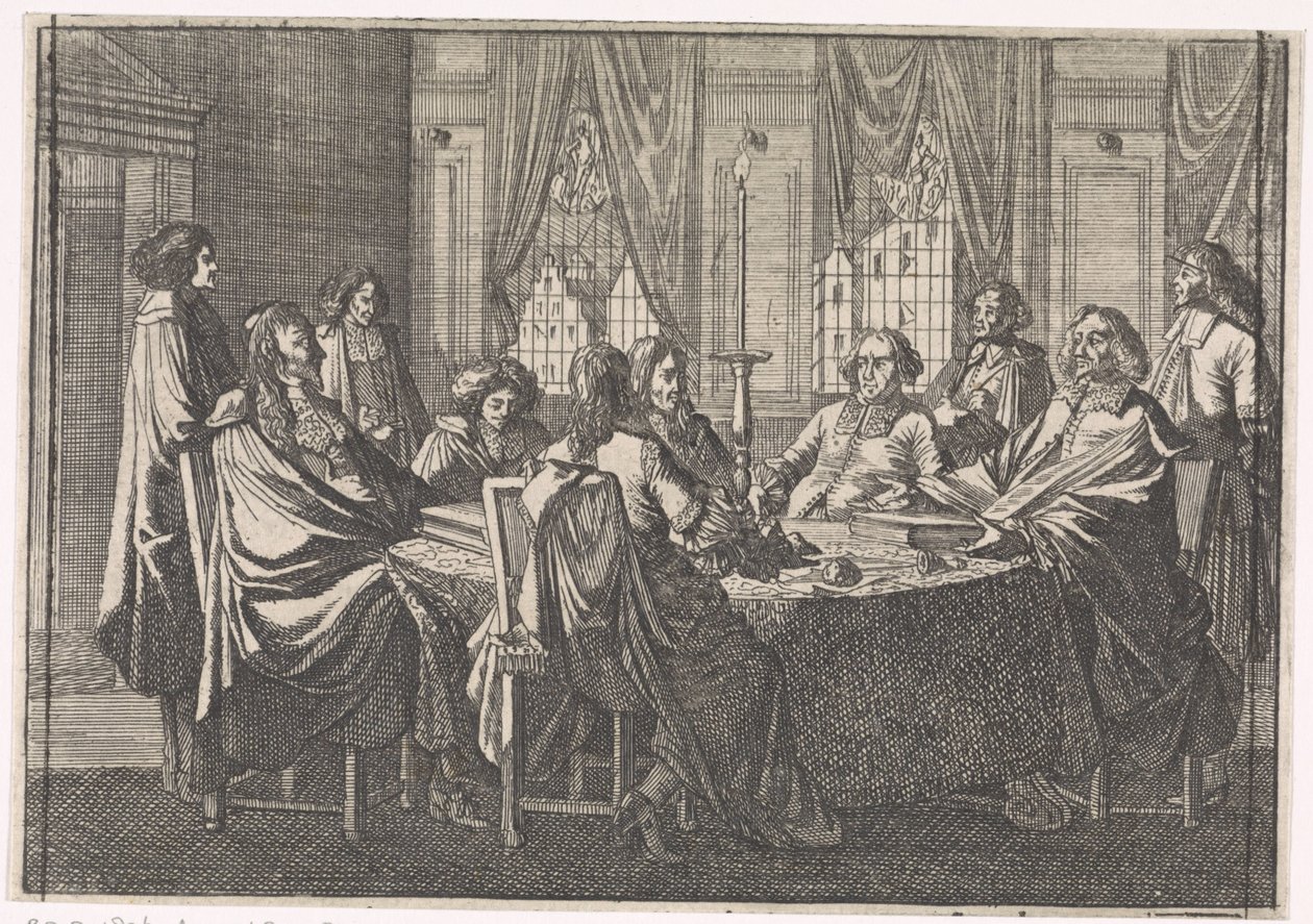 Neuvottelut Münsterin rauhan aikana, 1648 tekijältä Caspar Luyken (attributed to)