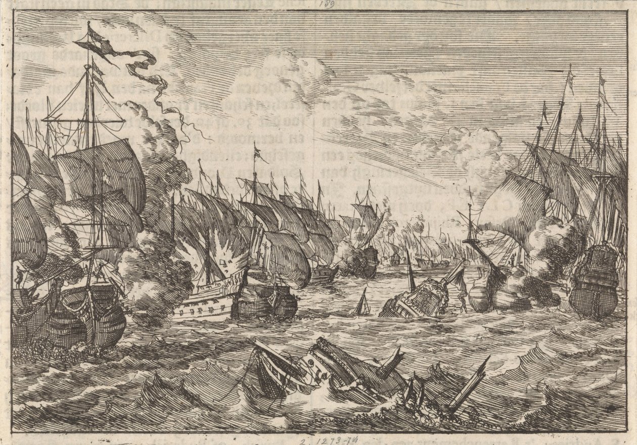Solebayn taistelu, 1672 tekijältä Caspar Luyken