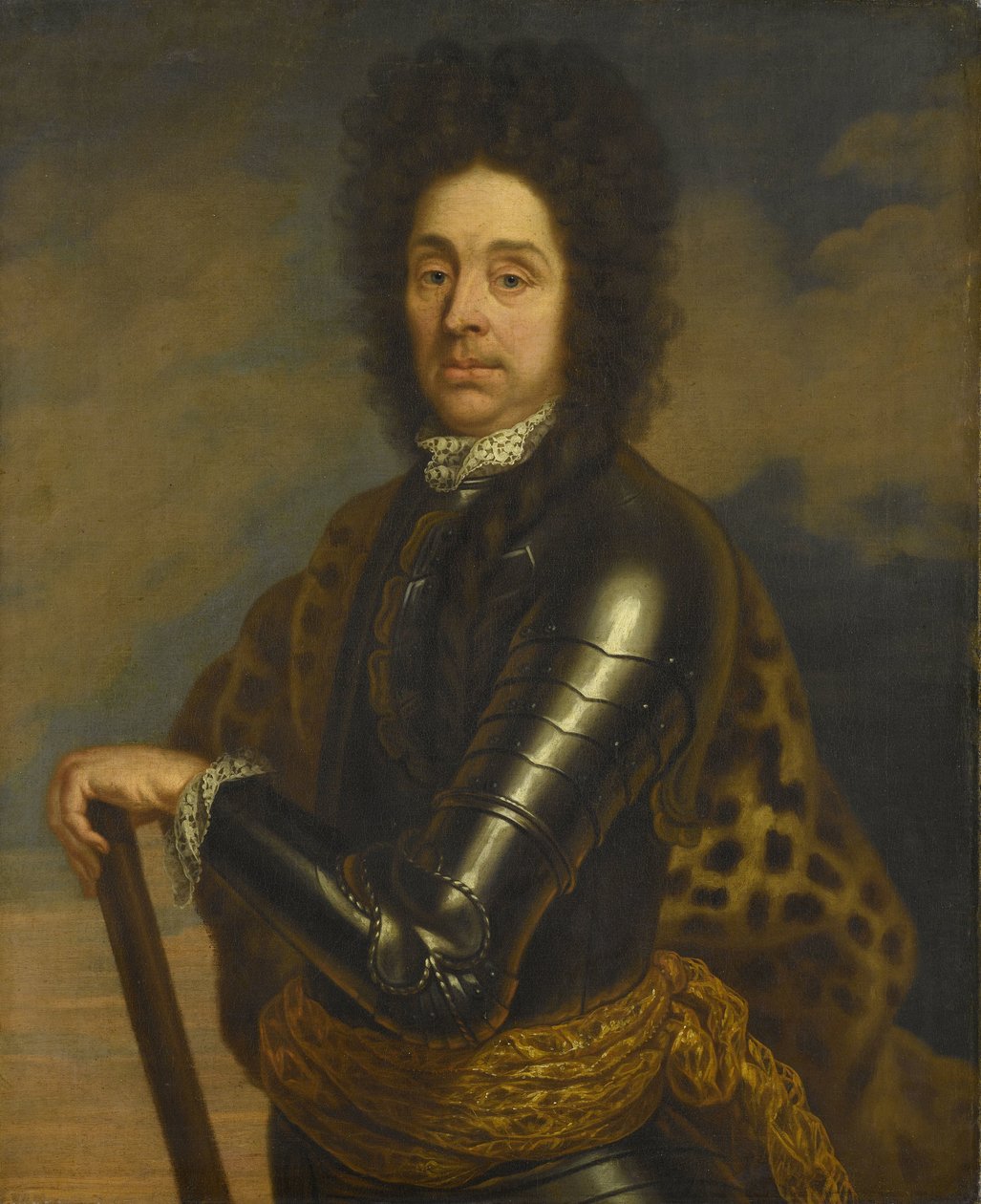 Menno Baron van Coehoornin (1641-1704) muotokuva. Kenraali tykistö- ja linnoitusinsinöörissä tekijältä Caspar Netscher (copy after)