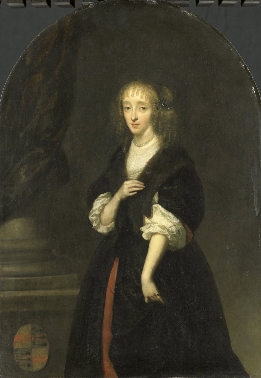 Pieter de Graeffin vaimon Jacoba Bickerin (1640-1695) muotokuva tekijältä Caspar Netscher
