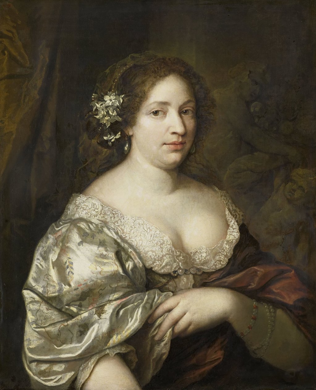 Taiteilijan vaimon Margaretha Godinin (k. 1694) muotokuva tekijältä Caspar Netscher