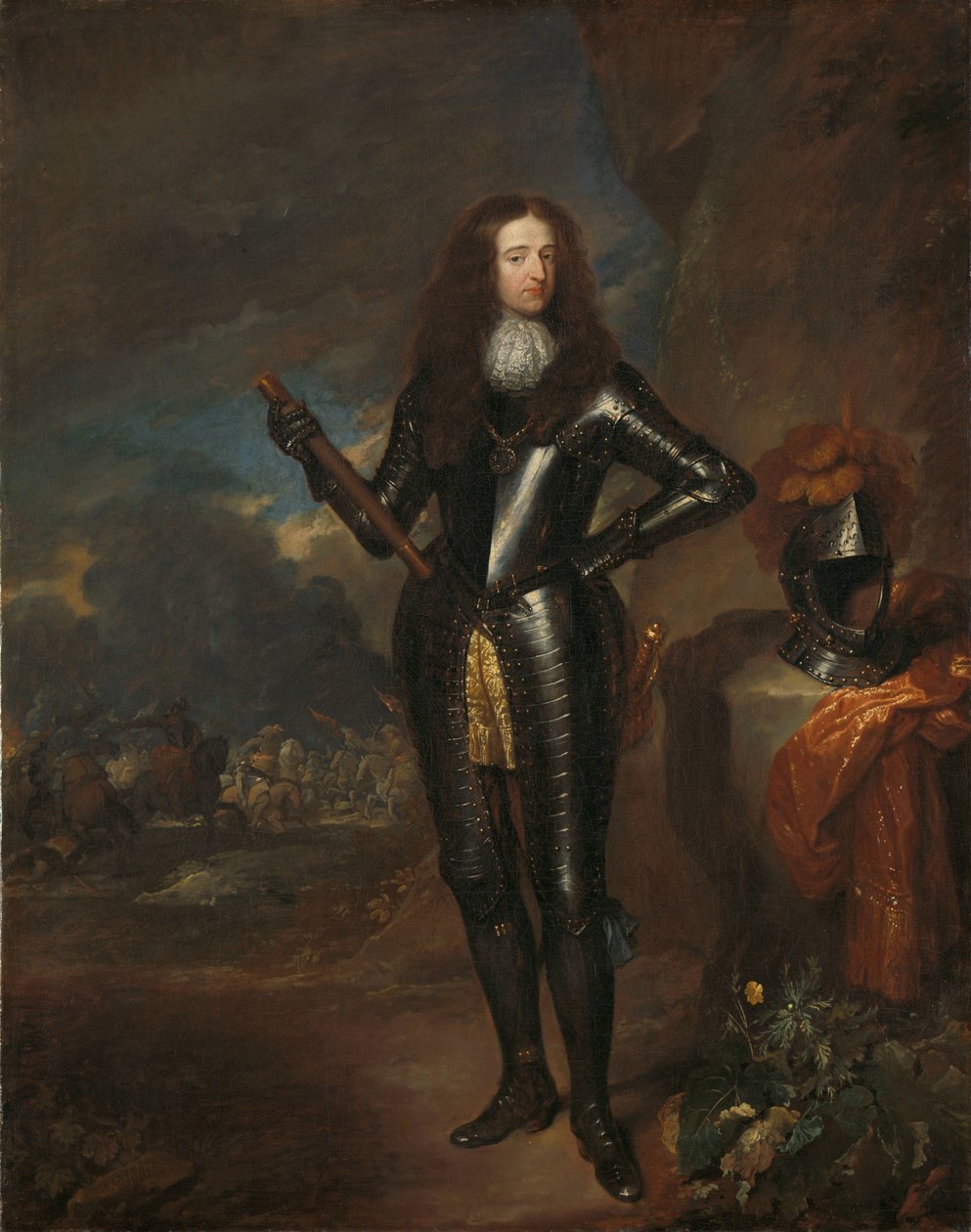 Oranssin prinssin ja Stadholderin William III:n muotokuva Vilhelm III (1650-1702), Orangen prinssi ja vuodesta 1689 Englannin kuningas tekijältä Caspar Netscher