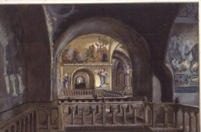 Näkymä galleriasta Pyhän Markuksen basilikassa, Venetsiassa tekijältä Caspar Purdon Clarke