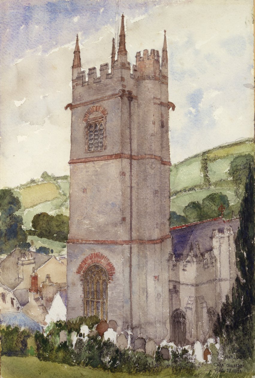Kirkon torni, Marldon, 1924. tekijältä Cass Gilbert