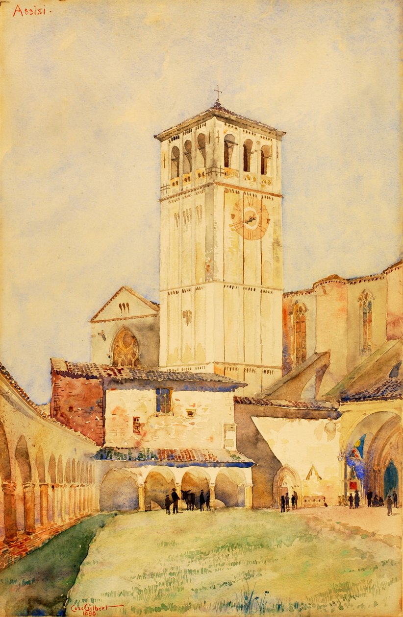 Pyhän Franciscuksen kirkko, Assisi, 1898. tekijältä Cass Gilbert
