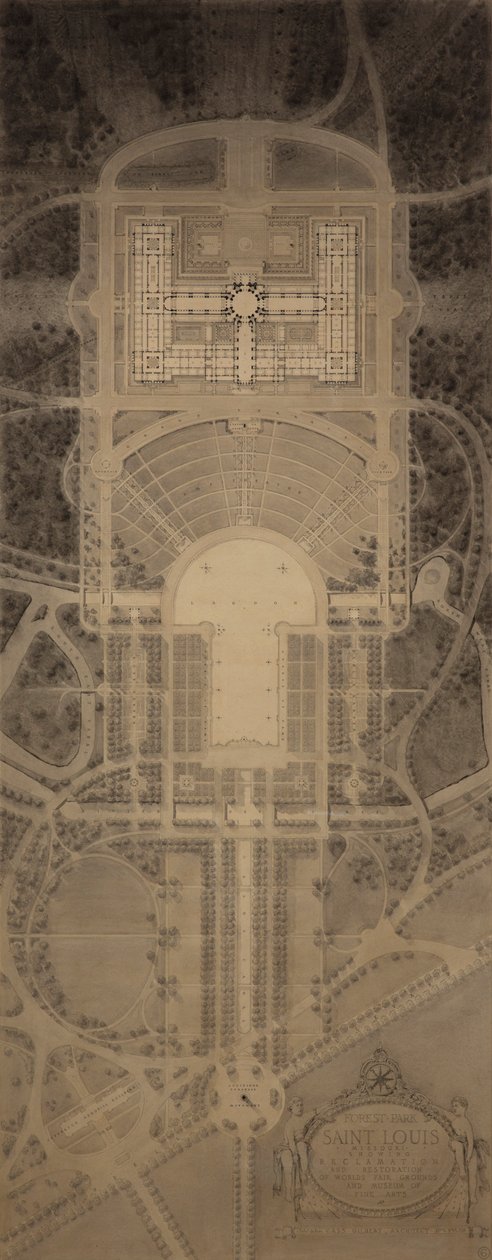 Forest Park, Saint Louis, Missouri: Näytetään maailmannäyttelyalueen ja taidemuseon talteenotto ja restaurointi tekijältä Cass Gilbert