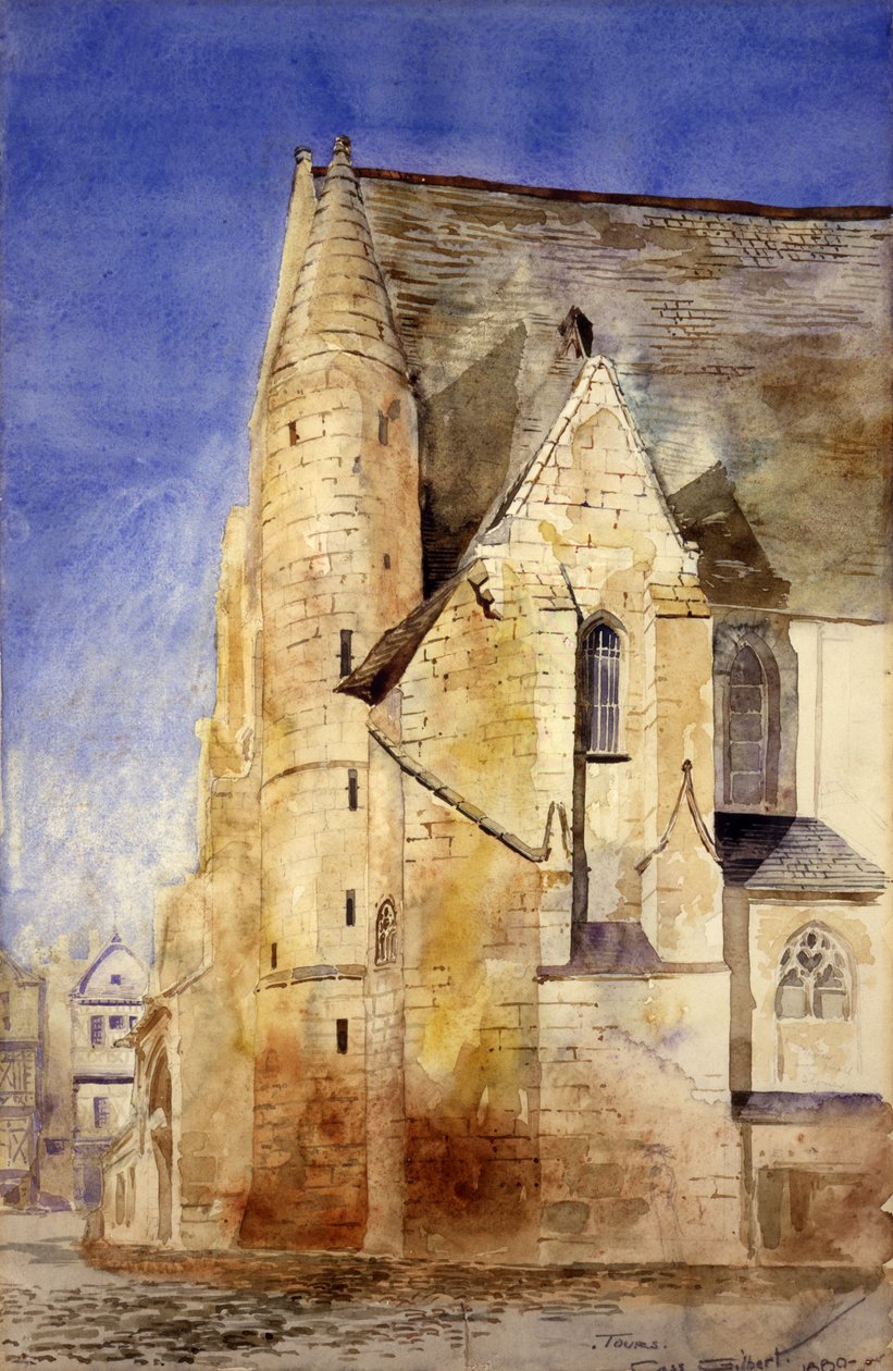 Vanha kirkko, Tours, Ranska, 1880. tekijältä Cass Gilbert