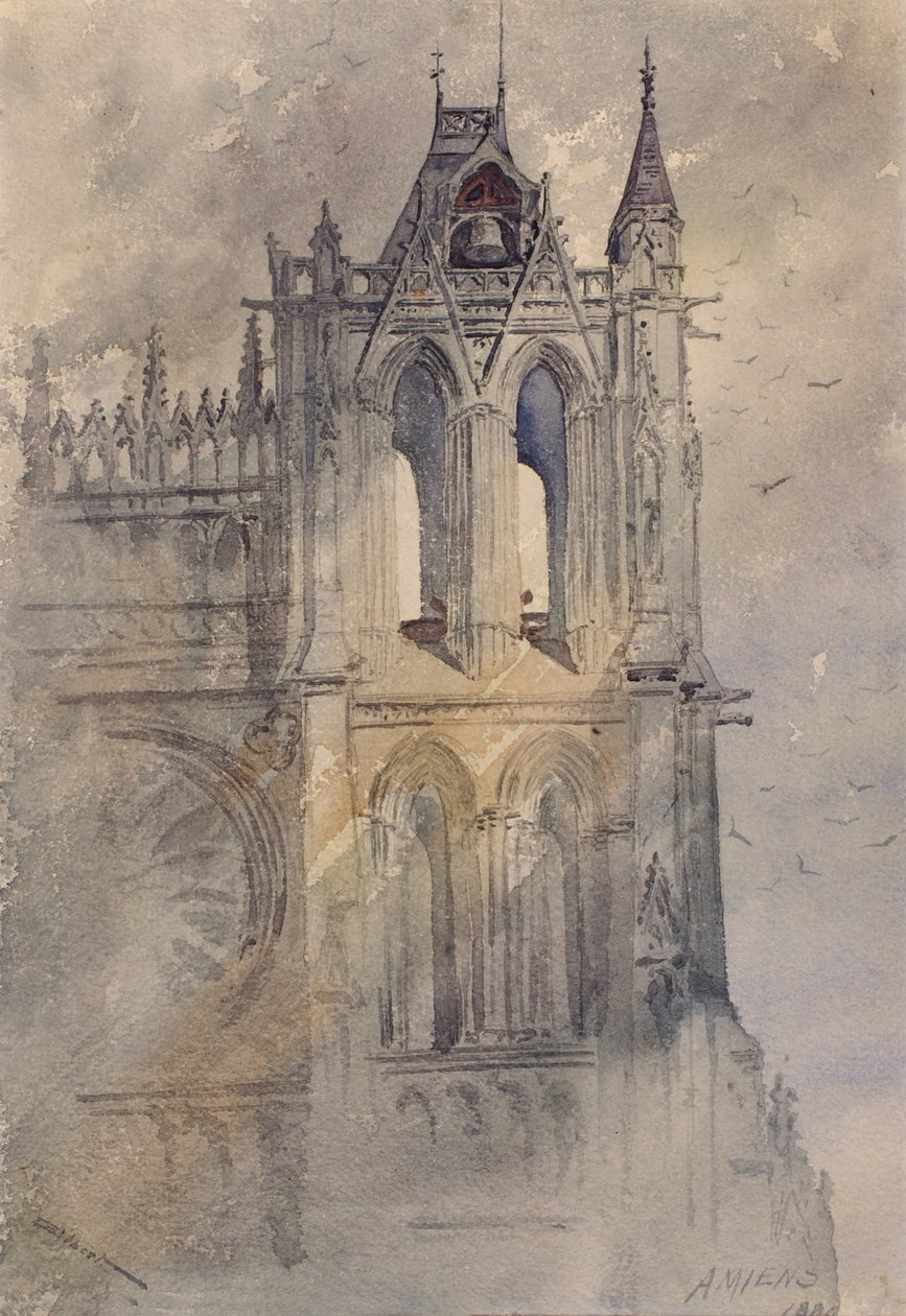 Southwest Tower, Amiensin katedraali, 1880. tekijältä Cass Gilbert