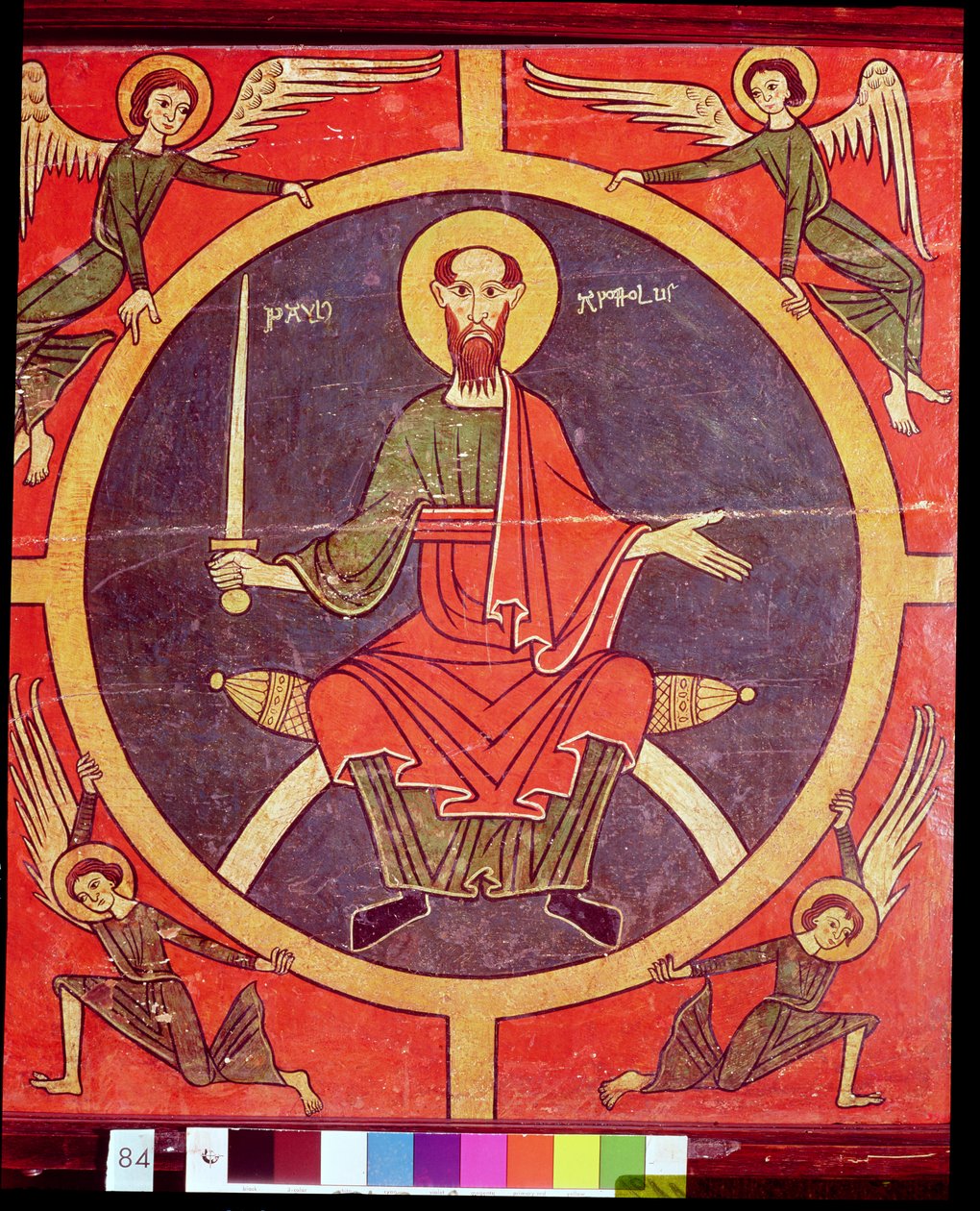 Sivupaneeli Pyhälle Paavalille omistetusta alttaritaulusta, noin 1200 (tempera paneelille). tekijältä Catalan School