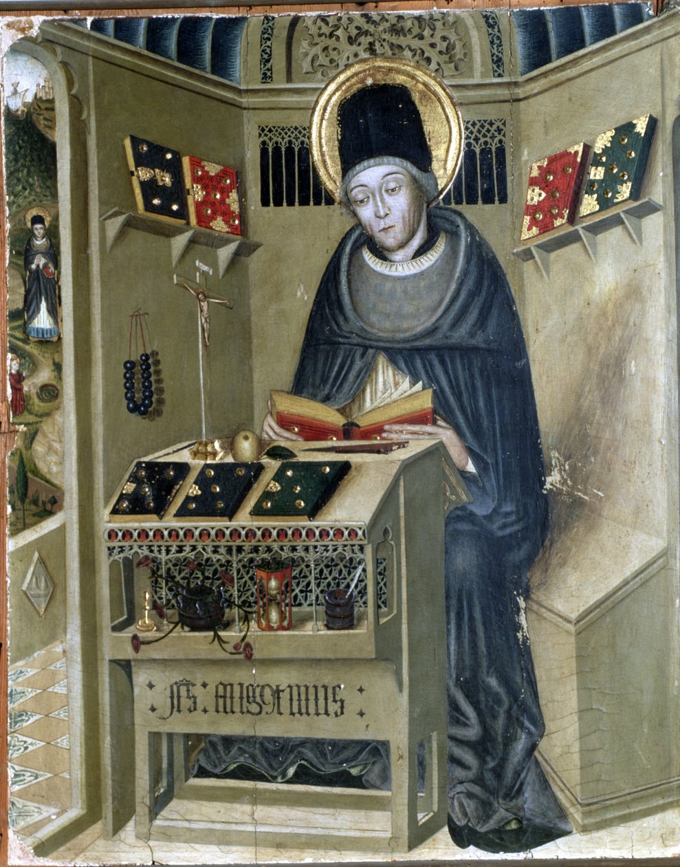 Pyhän Augustinuksen alttaritaulu, St. Augustine studiossaan tekijältä Catalan School
