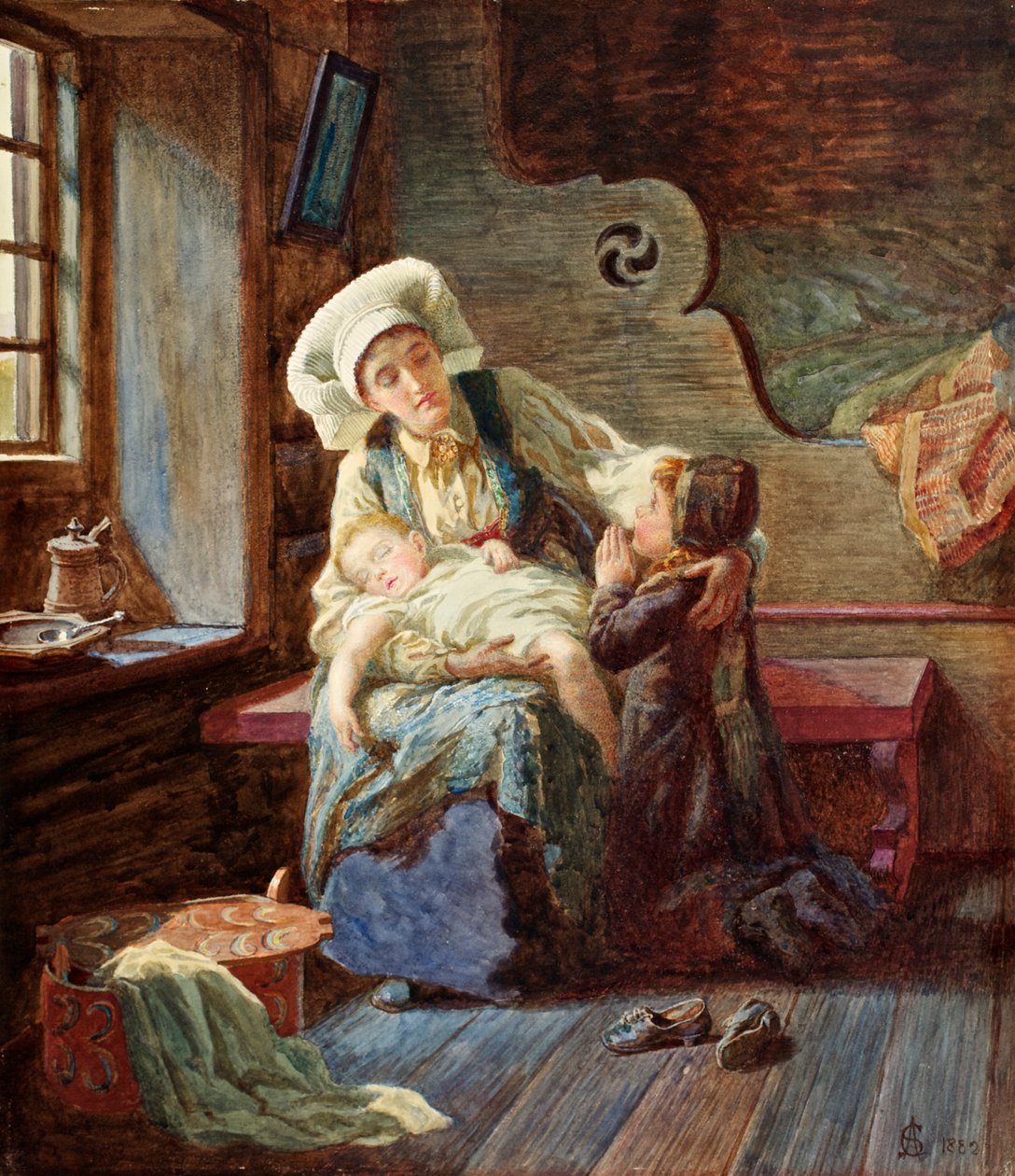 Ilta norjalaisessa kodissa, 1882 tekijältä Catharine Adelaide Sparkes