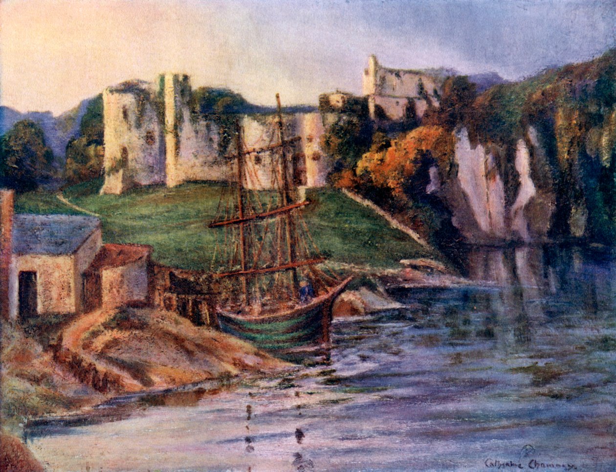 Chepstow Castle, Monmouthshire, Wales, 1924-1926. tekijältä Catharine Chamney