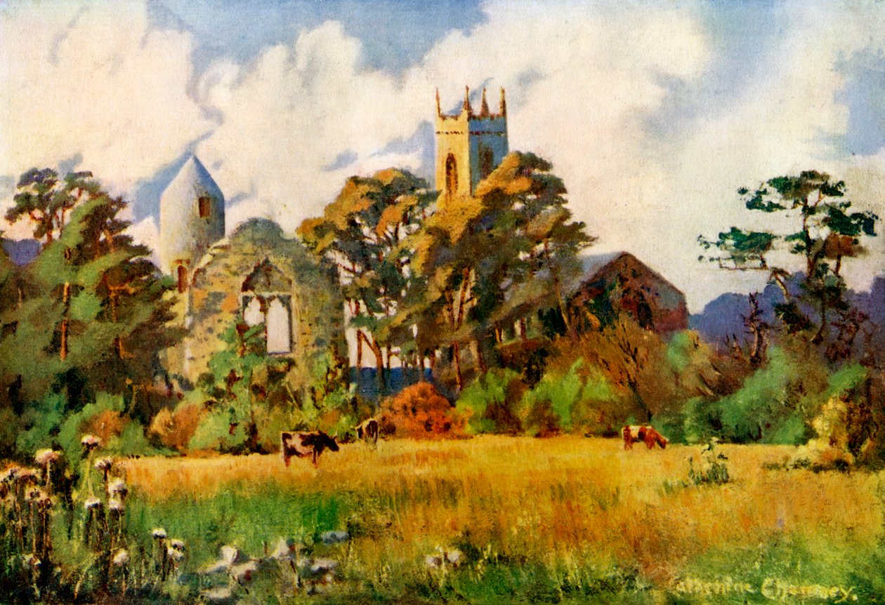 Dromiskinin kirkko, Louthin kreivikunta, Irlanti, 1924-1926 tekijältä Catharine Chamney