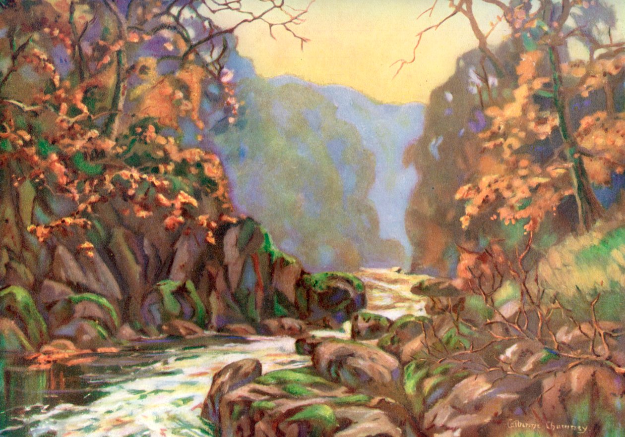 "On the Dargle, County Wicklow", Irlanti, 1924-1926. tekijältä Catharine Chamney