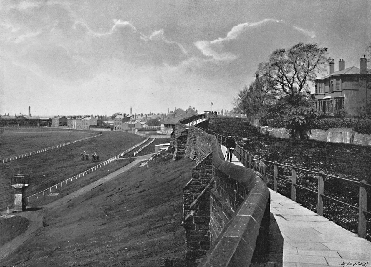 The Wall ja Roodee, Chester, 1896 tekijältä Catherall and Pritchard