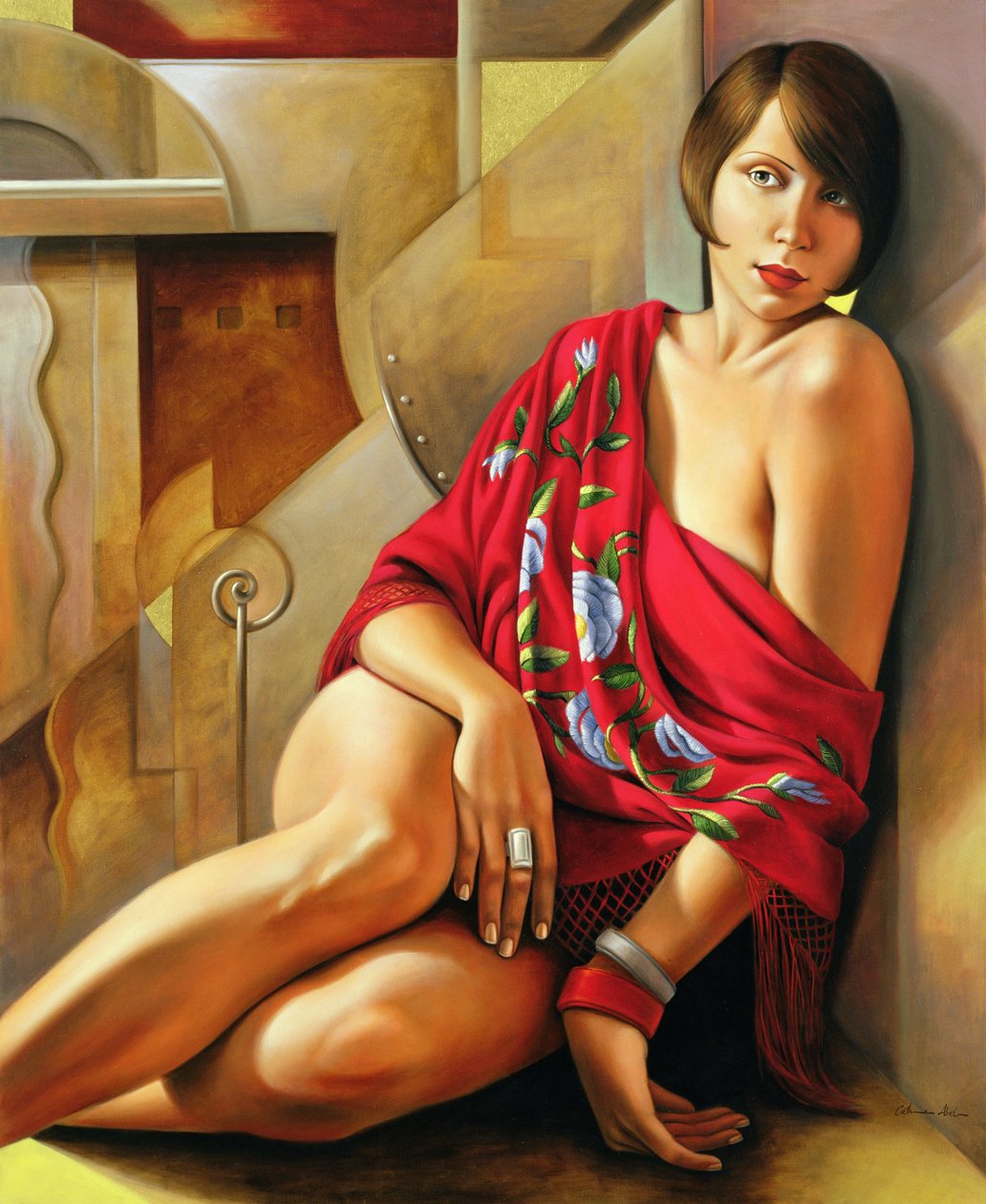 Autumn Ruby (öljy pellavalle) tekijältä Catherine Abel