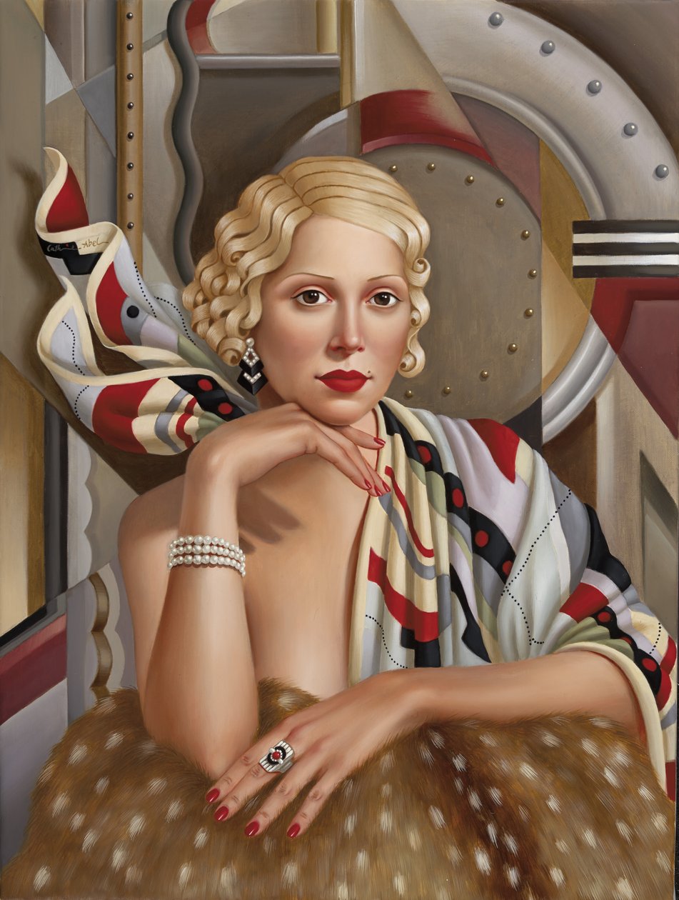 La Femme en Soie (öljy pellavalle) tekijältä Catherine Abel