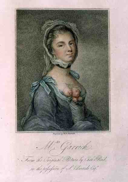 Rouva Garrick, kaiverrus W.P. Sherlock tekijältä Catherine (after) Read