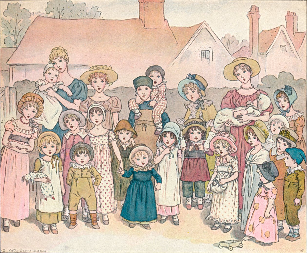 "The Street Show", 1892, 1906. tekijältä Catherine Greenaway