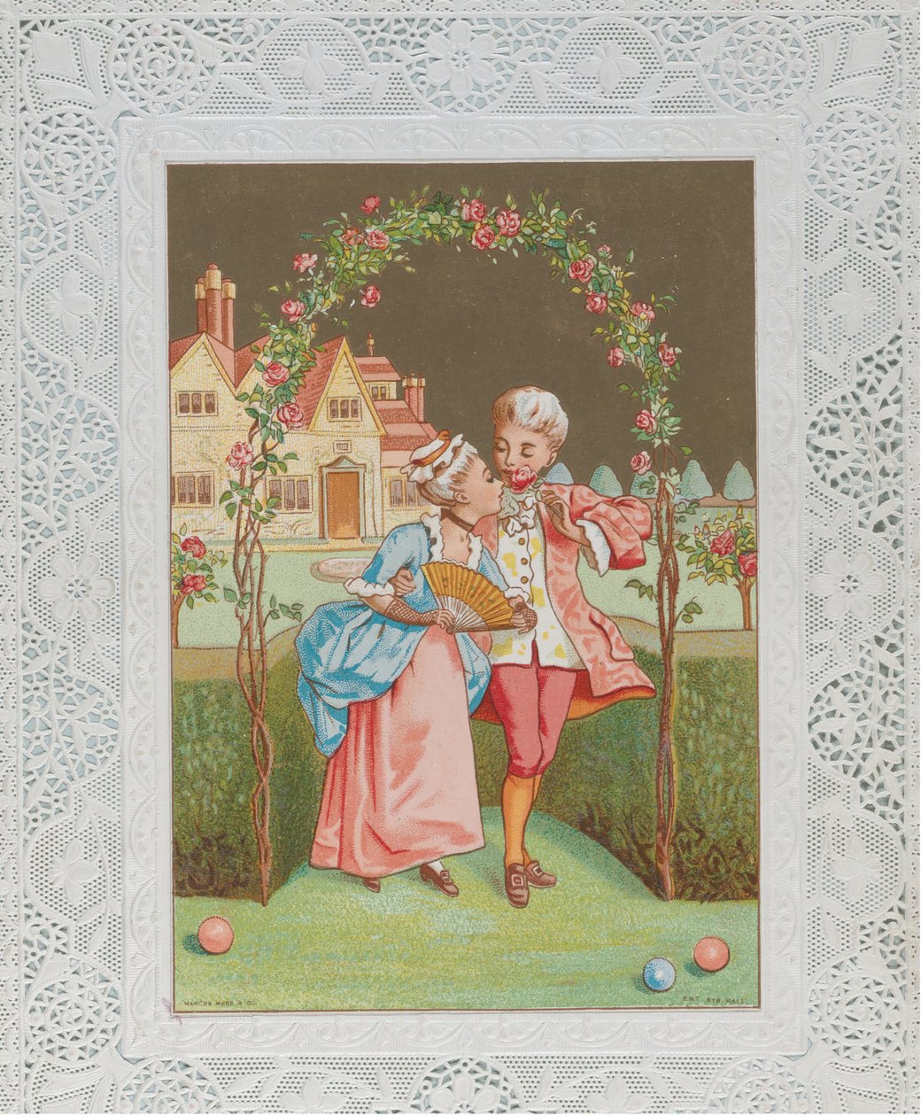 Ystävänpäivä, n. 1880. tekijältä Catherine Greenaway
