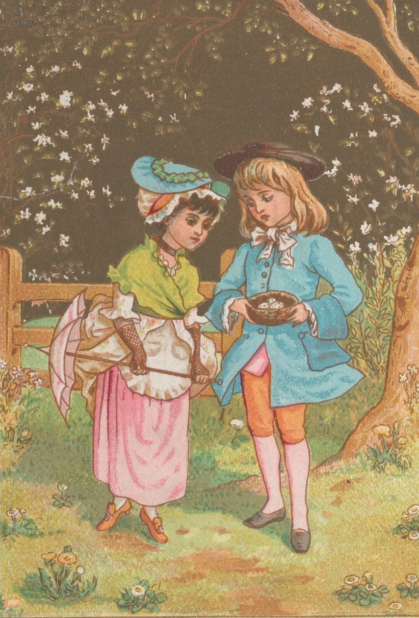 Ystävänpäivä, n. 1880. tekijältä Catherine Greenaway