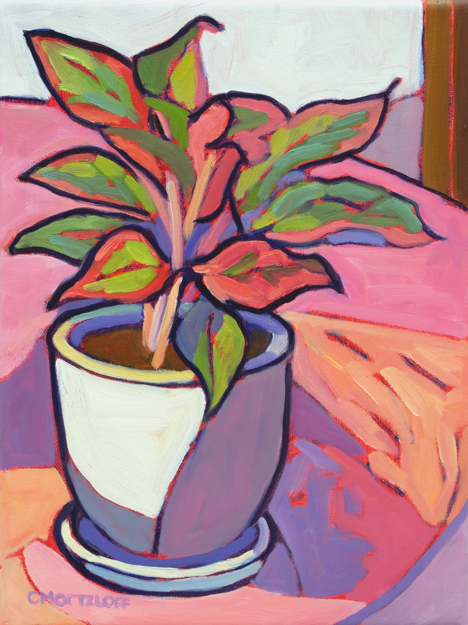Cabana Plant, 2024 (öljy) tekijältä Catherine J Martzloff
