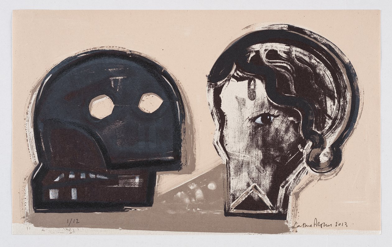 Looks 5, 2013 (litografia ja käsiväritys) tekijältä Cathie Pilkington