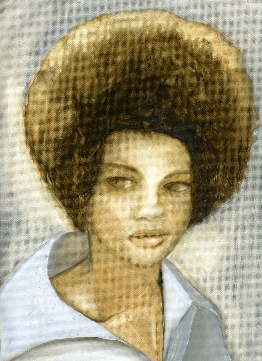 Afro 2 (Kathleen Cleaver), 2007 (öljy kankaalle, paperi) tekijältä Cathy Lomax