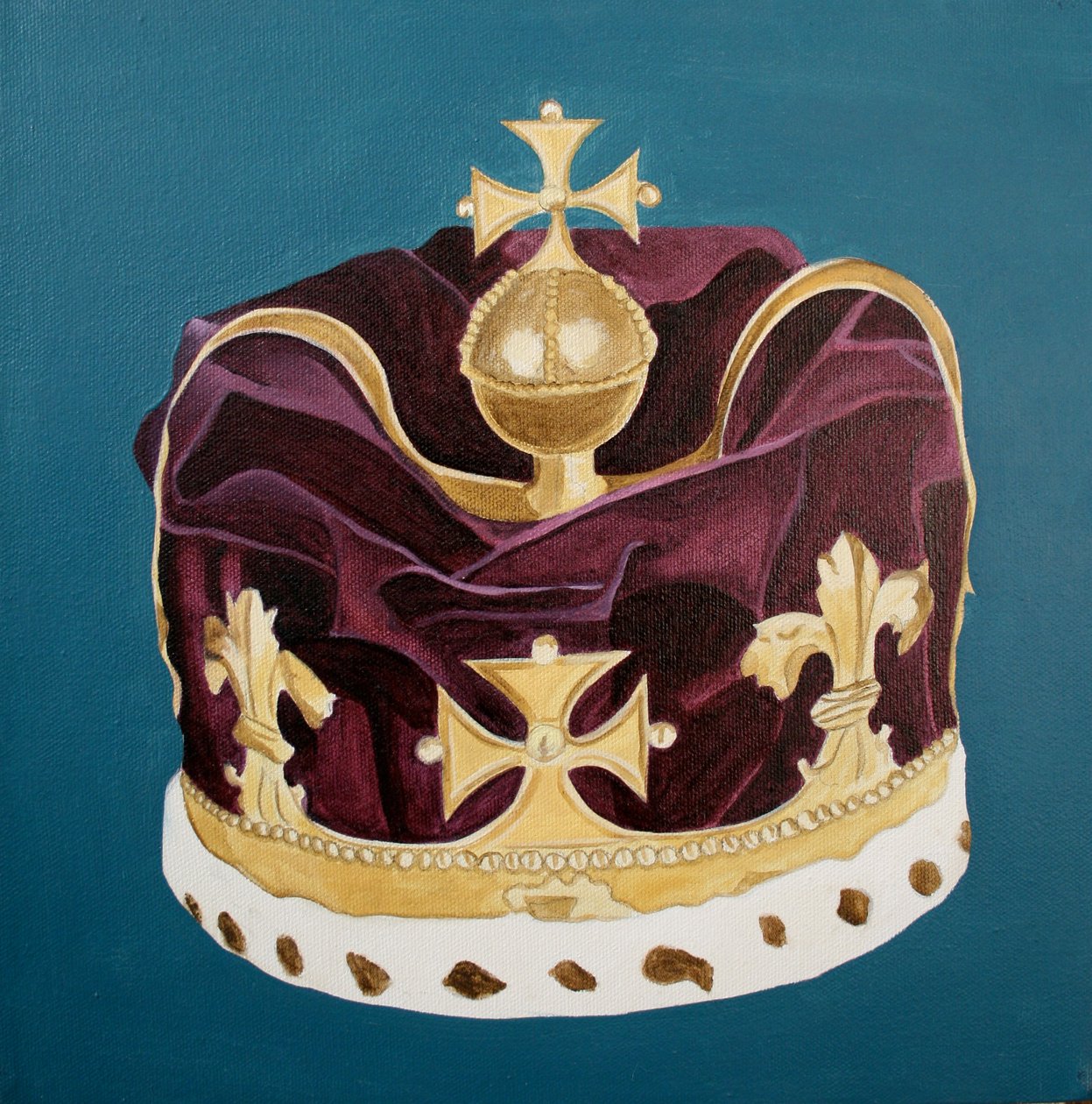 Kruununjalokivet, 2001 (öljy kankaalle) tekijältä Cathy Lomax