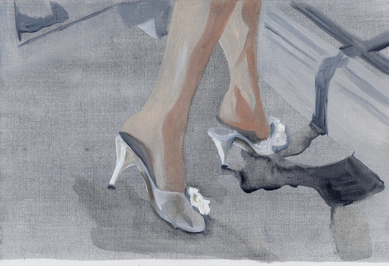 Elokuvapäiväkirja #47 (23.04.13 She got undressed), 2015 (öljy paperille) tekijältä Cathy Lomax