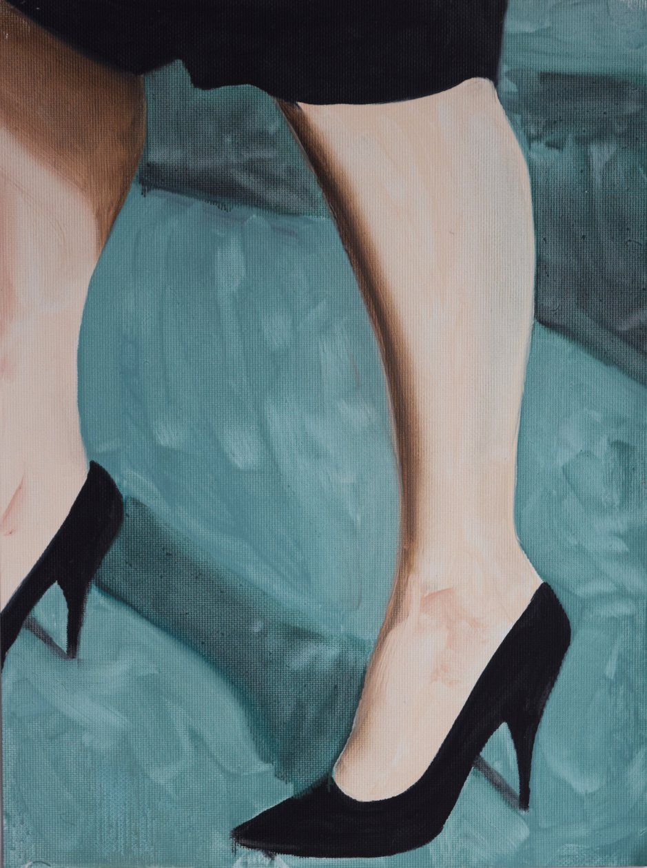 Misfit Legs 1, 2013 (öljy paperille) tekijältä Cathy Lomax