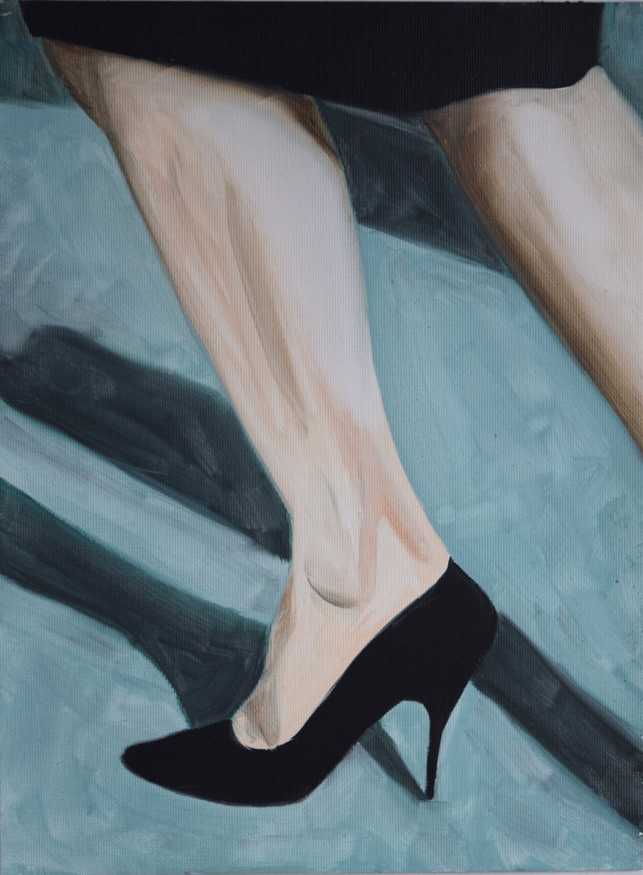 Misfit Legs 2, 2013 (öljy paperille) tekijältä Cathy Lomax
