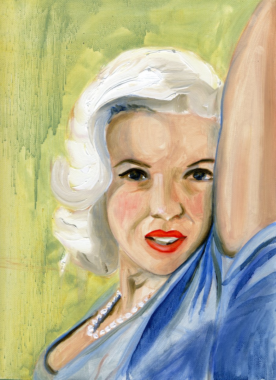 Rakkauden jumalattaren väistämätön loppu (Jayne 10), 2008 (öljy kankaalle) tekijältä Cathy Lomax