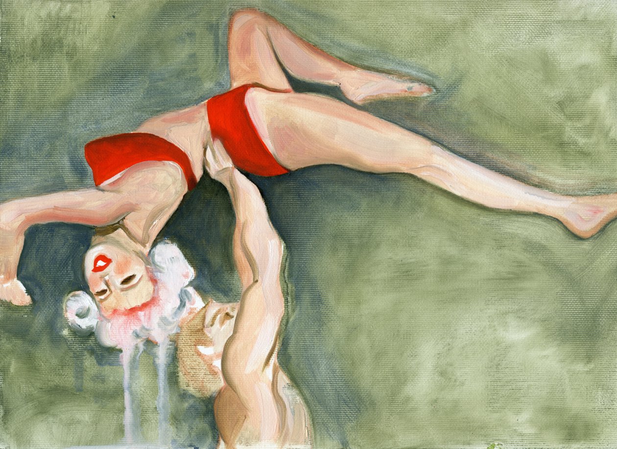Rakkauden jumalattaren väistämätön loppu (Jayne 4), 2008 (öljy kankaalle) tekijältä Cathy Lomax