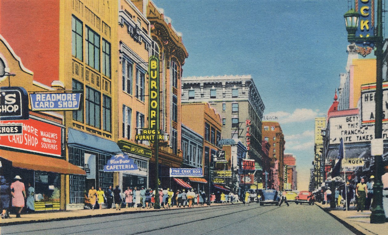 Fourth Ave., Looking North, 1942 tekijältä Caufield and Shook