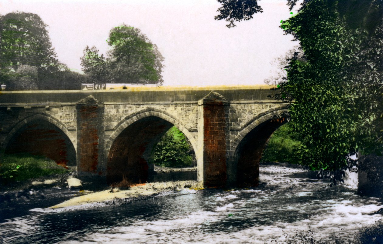 Silta Derwent-joen yli, Matlock, Derbyshire, 1926. tekijältä Cavenders Ltd