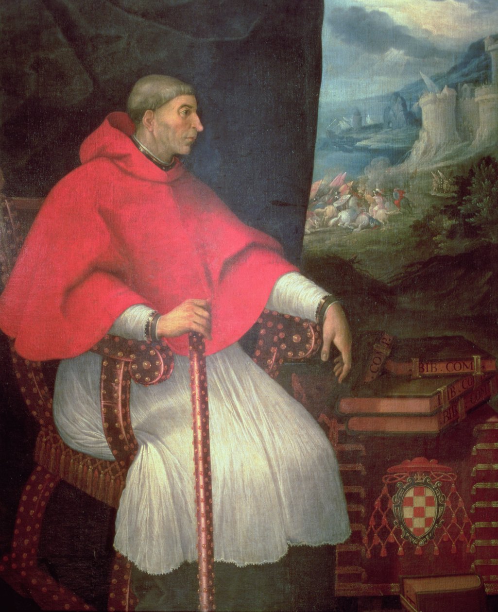 Kardinaali Francisco Ximenez de Cisnerosin (1437-1517) muotokuva tekijältä Caxesi or Caxete Eugenio Caxes