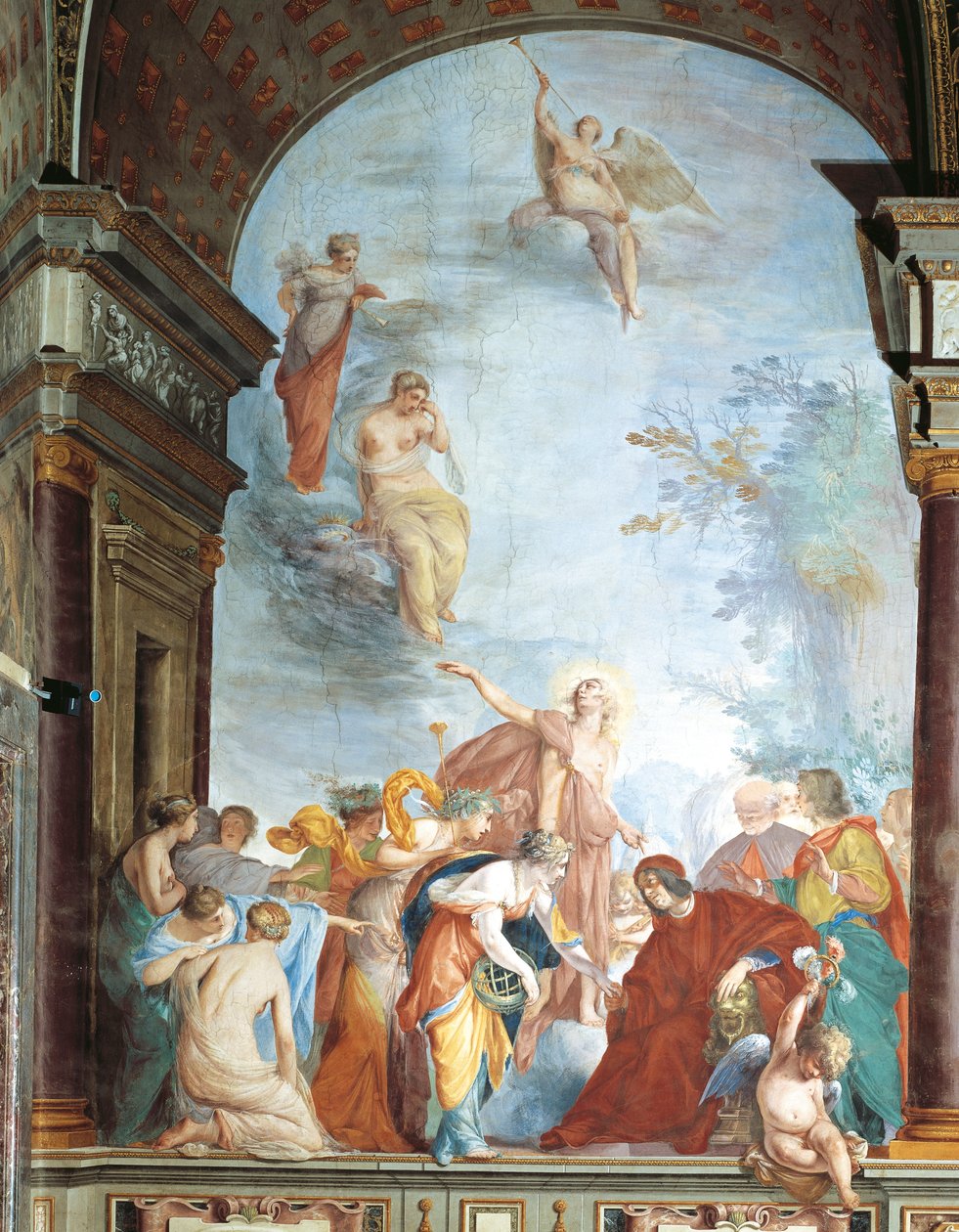 Fame of Fame ja St Anna - Lorenzo de Medicin teot, jotka tunnetaan nimellä Magnificent (Firenze tekijältä Cecco  Bravo