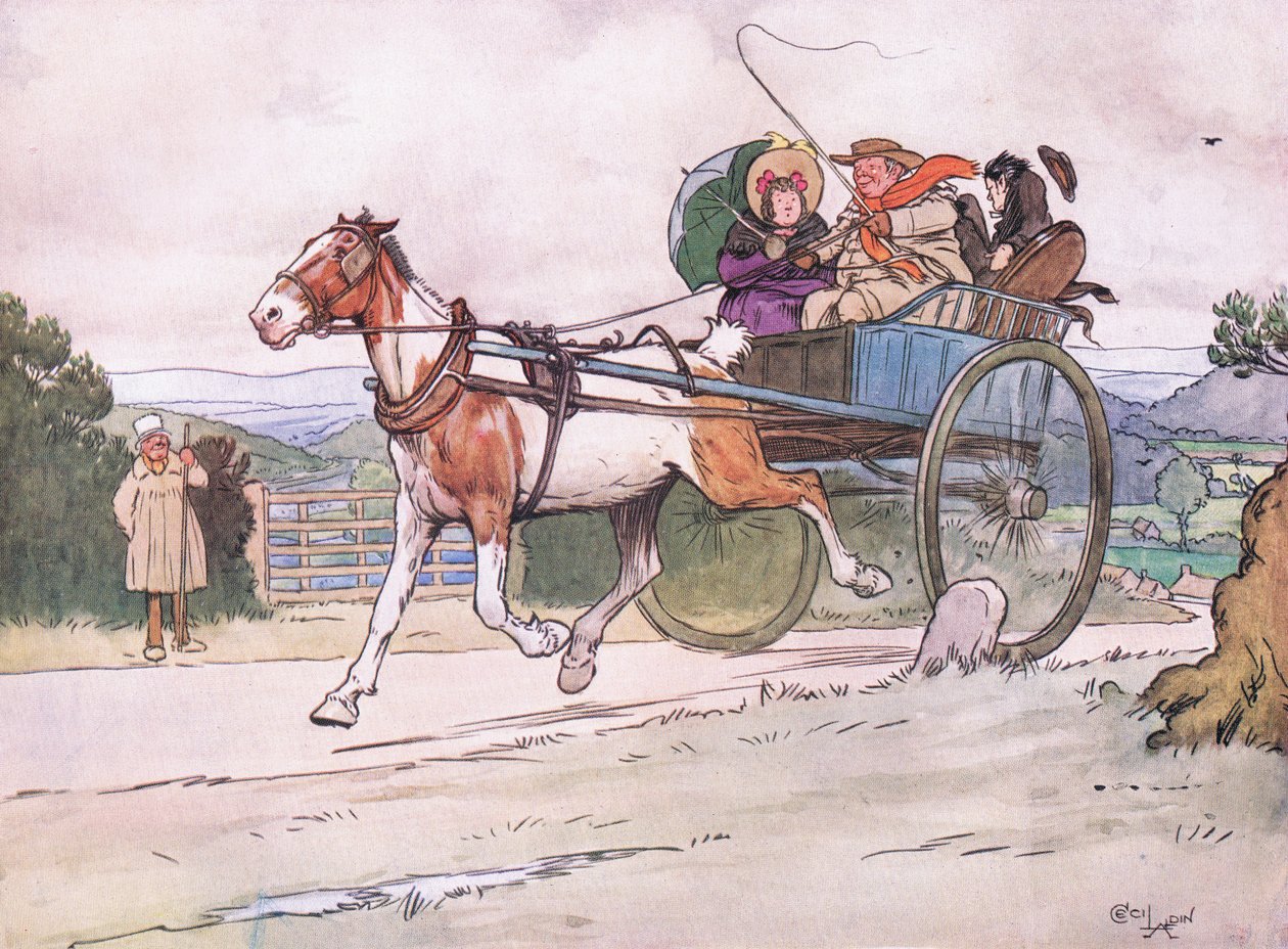 Ajoin vanhalla piebaldilla tekijältä Cecil Charles Windsor Aldin